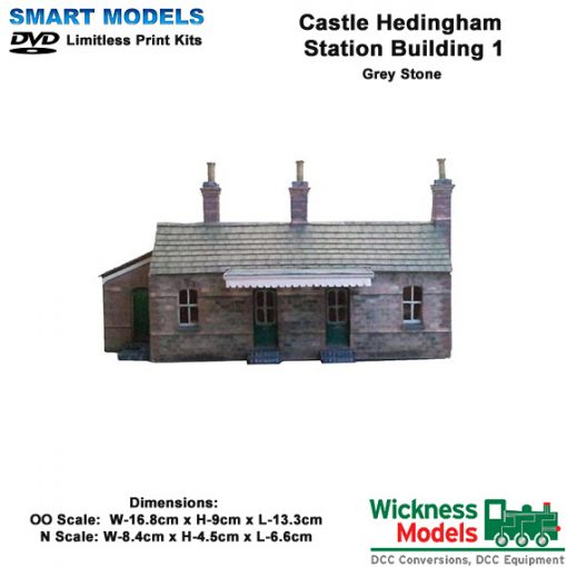 Castle Hedingham Station Building Grey N Gauge