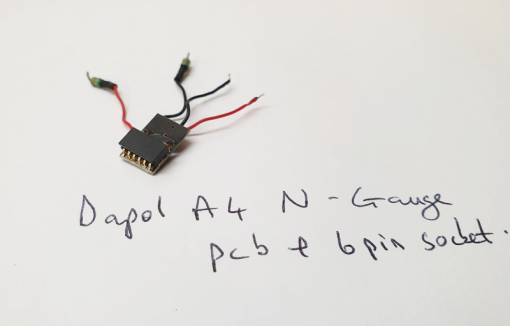 Dapol A4 N Gauge PCB and 6 Pin Socket